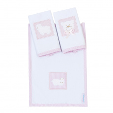 Boquinha Malha 3 Peças para Bebê Glamour Rosa