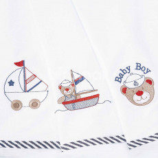 Boquinha Malha 3 Peças para Bebê Navy Marinho