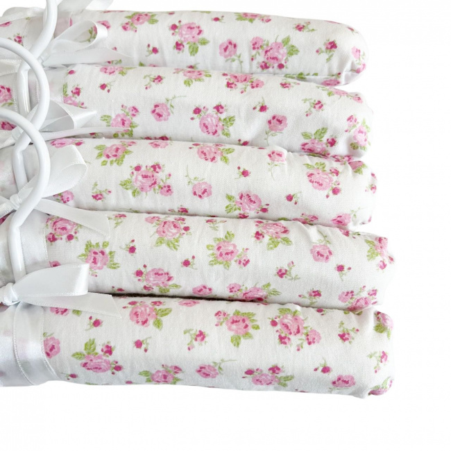 Cabides para Bebê 5 Peças Floral  Rosa