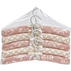 Cabides para Bebê 5 Peças Jardim Secreto Arabesco Rosa