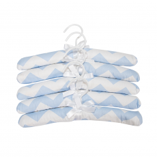 Cabides para Bebê 5 Peças Soho Chevron Azul