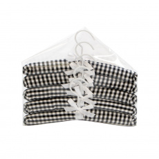 Cabides para Bebê 5 Peças Xadrez Preto