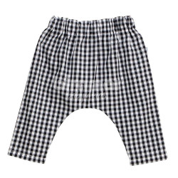 Calça Saruel para Bebê e Kids GG - Xadrez Preto