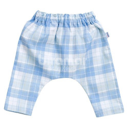Calça Saruel para Bebê e Kids M - Xadrez Charlie Azul