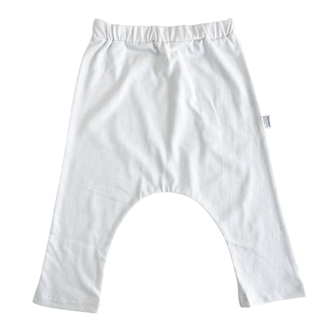 Calça Saruel para Bebê Malha G - Branco