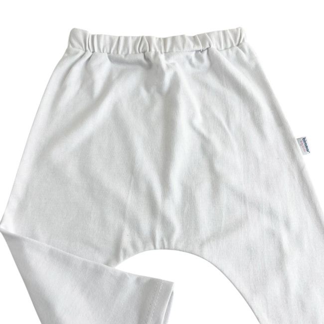 Calça Saruel para Bebê Malha G - Branco