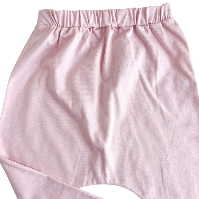 Calça Saruel para Bebê Malha GG - Rosa