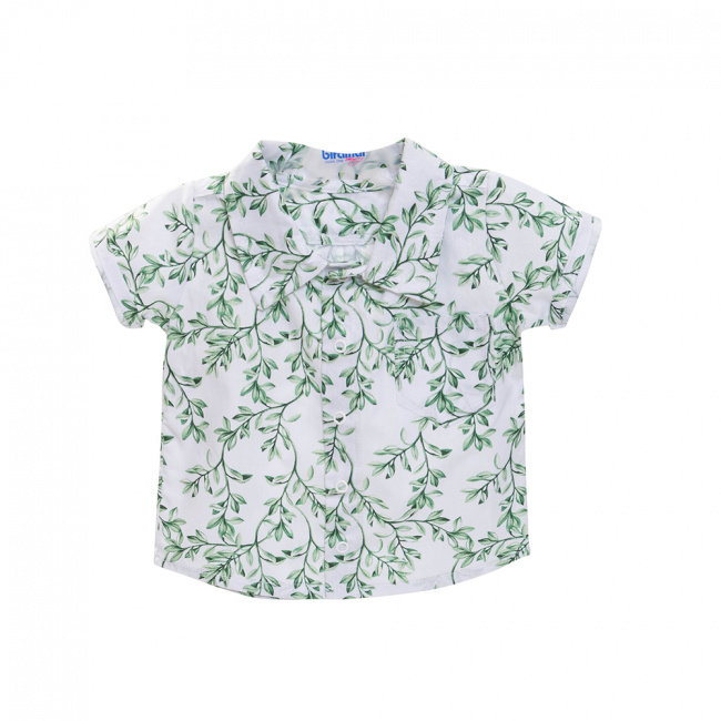 Camisa para Bebê e Kids G Benício Botanical Verde