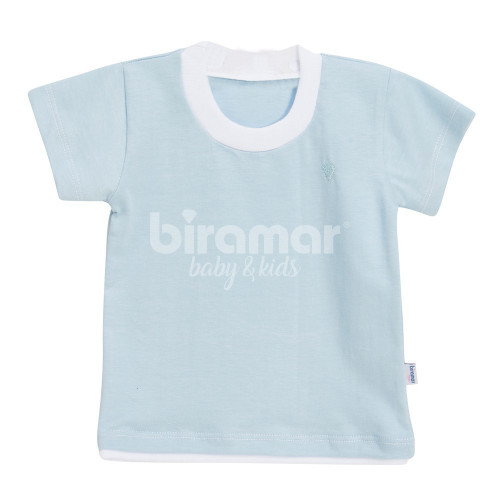 Camiseta para Bebê e Kids Manga Curta GG - Azul