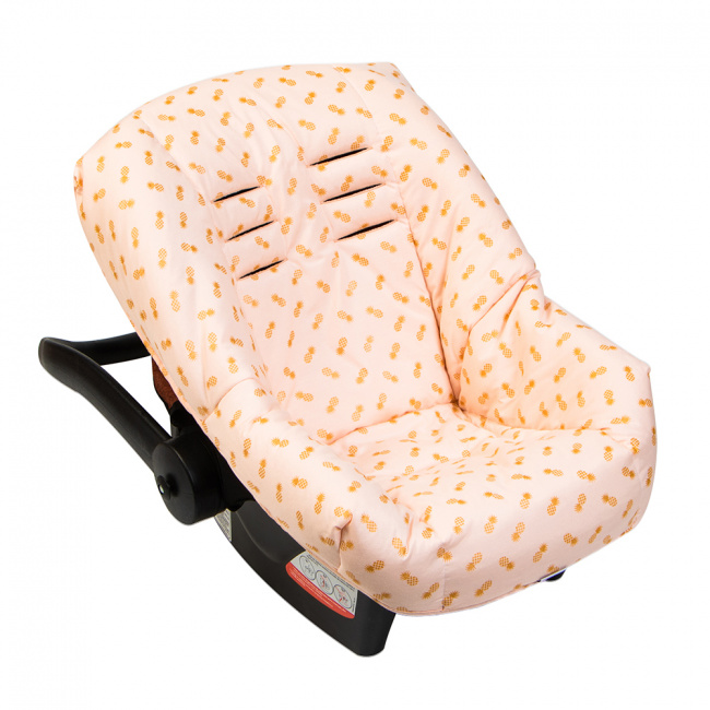 Capa para Bebê Conforto Ajustável Abacaxi Dourado