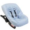 Capa para Bebê Conforto Ajustável Azul Bolinha Marrom