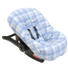 Capa para Bebê Conforto Ajustável Azul Quadriculado