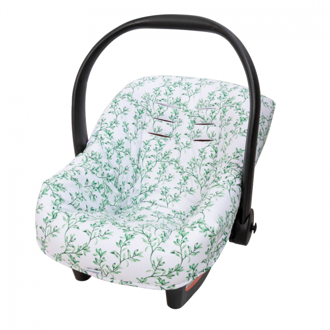 Capa para Bebê Conforto Ajustável Benício Botanical Verde