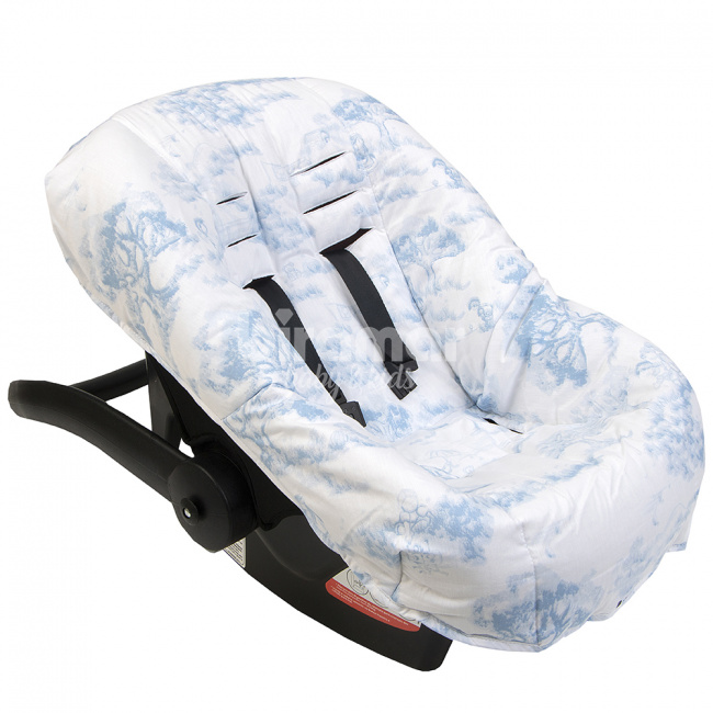 Capa para Bebê Conforto Ajustável Jouy Azul