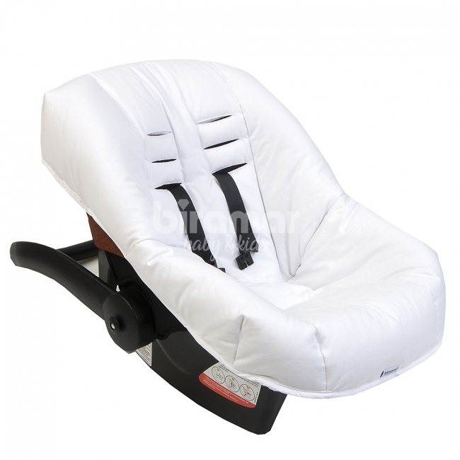 Capa para Bebê Conforto Ajustável Percal 300 Fios Branco