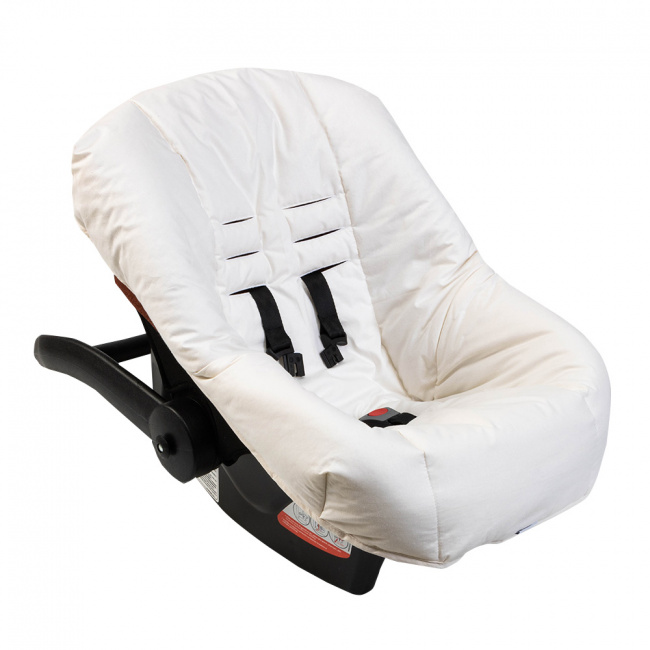 Capa para Bebê Conforto Ajustável Percal Marfim