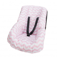 Capa para Bebê Conforto Ajustável Soho Chevron Rosa