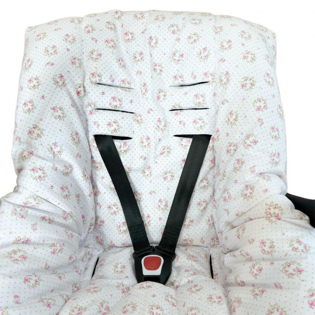 Capa Para Assento De Bebê Rosa - Musselina Respirável Universal