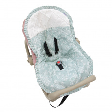 Capa para Bebê Conforto Jardim Secreto Arabesco Verde
