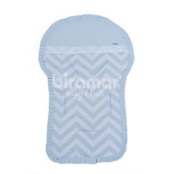 Capa para Carrinho de Bebê Brooklyn Chevron Cinza/Azul