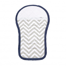 Capa para Carrinho de Bebê Brooklyn Chevron Cinza/Marinho