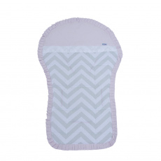 Capa para Carrinho de Bebê Brooklyn Chevron Cinza/Rosa