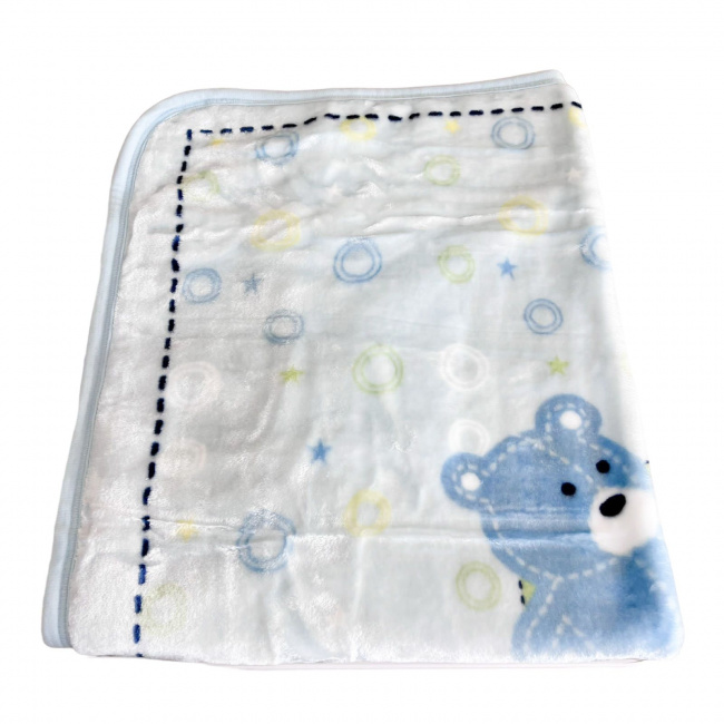 Cobertor Raschel para Bebê 100% Poliéster Ursinhos e Patinho