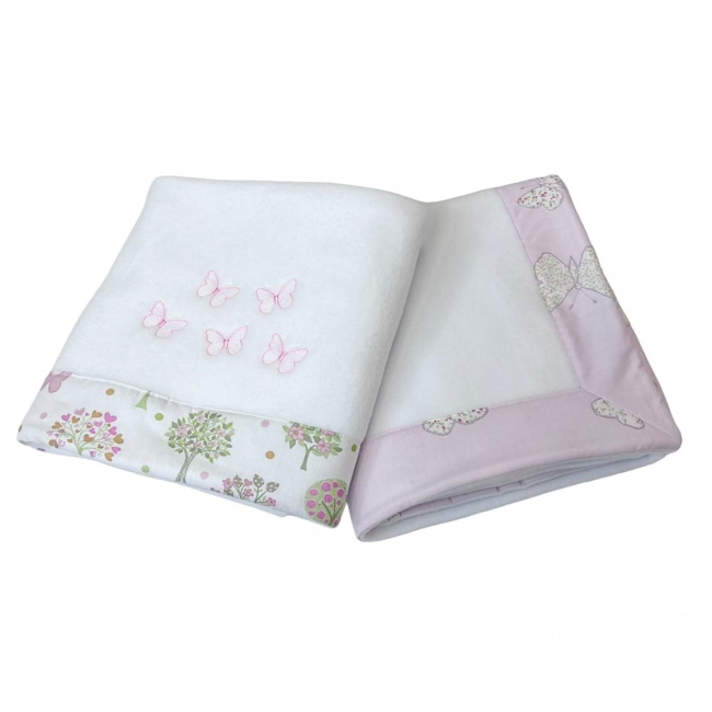 Cobertor Soft para Bebê 02 Peças Bella Butterfly Rosa