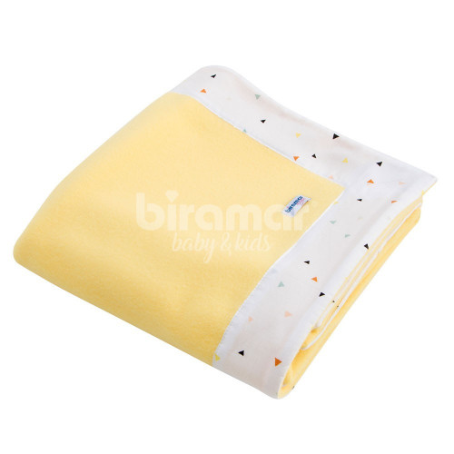Cobertor Soft para Bebê - Amarelo New York Mini Triângulo Colorido