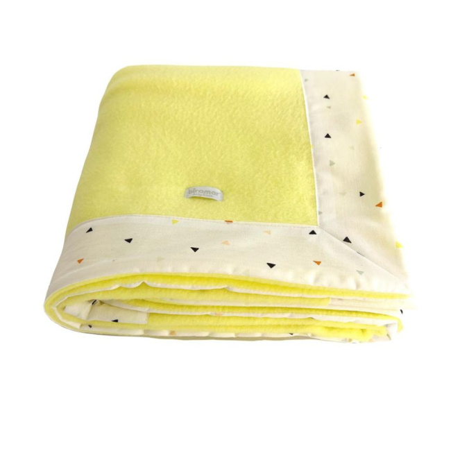 Cobertor Soft para Bebê - Amarelo New York Mini Triângulo Colorido