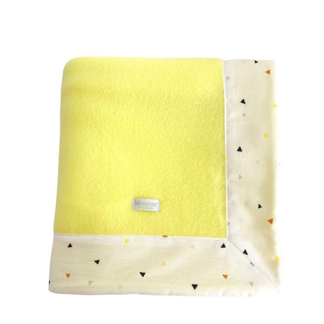 Cobertor Soft para Bebê - Amarelo New York Mini Triângulo Colorido
