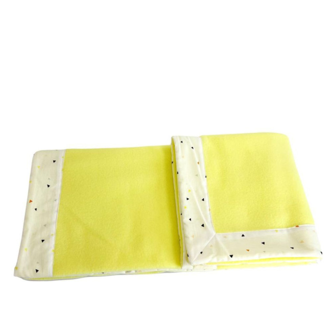 Cobertor Soft para Bebê - Amarelo New York Mini Triângulo Colorido