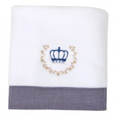 Cobertor Soft para Bebê Nuit Bege e Marinho