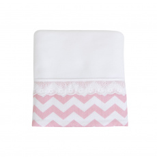 Cobertor Soft para Bebê Soho Chevron Rosa