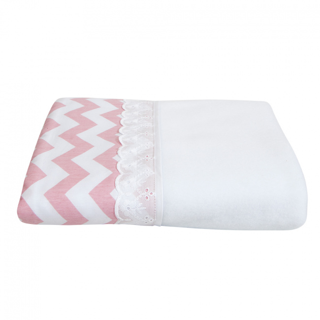 Cobertor Soft para Bebê Soho Chevron Rosa