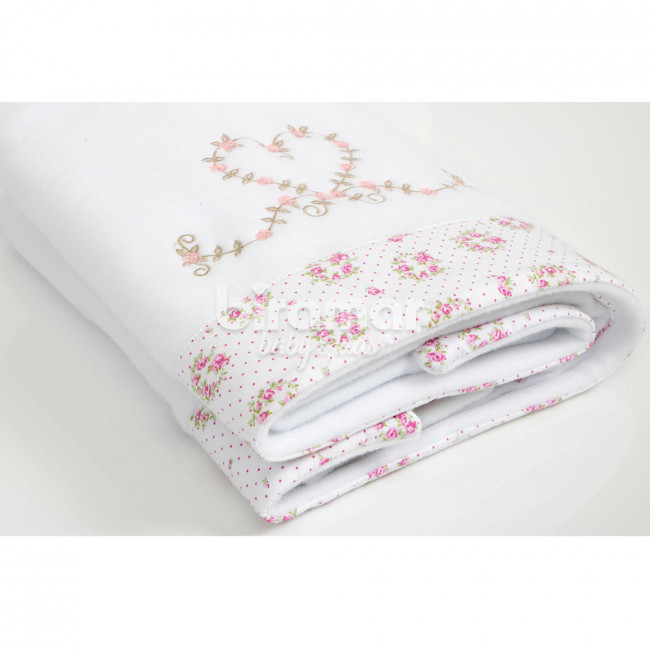 Cobertor Soft para Bebê Tiffany Floral  Rosa