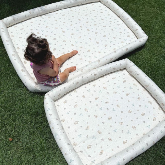 Colchonete Infantil / Kids Master (1,40m x 93cm x 12cm) Linho Bosque Encantado