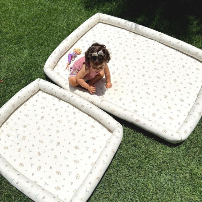 Colchonete Infantil para Bebê e Kids (90cm x 70cm) Linho Bosque Encantado