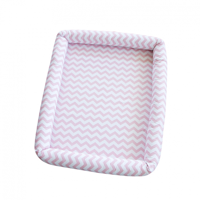 Colchonete Infantil para Bebê e Kids (90cm x 70cm) Soho Chevron Rosa