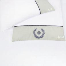 Colchonete para Carrinho de Bebê com Fronha Malha Fleur de Lis Marinho