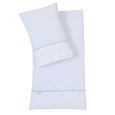 Colchonete para Carrinho de Bebê com Fronha Malha Glamour Azul