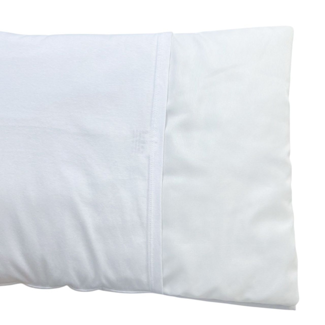 Colchonete para Carrinho de Bebê com Fronha Malha Glamour Branco