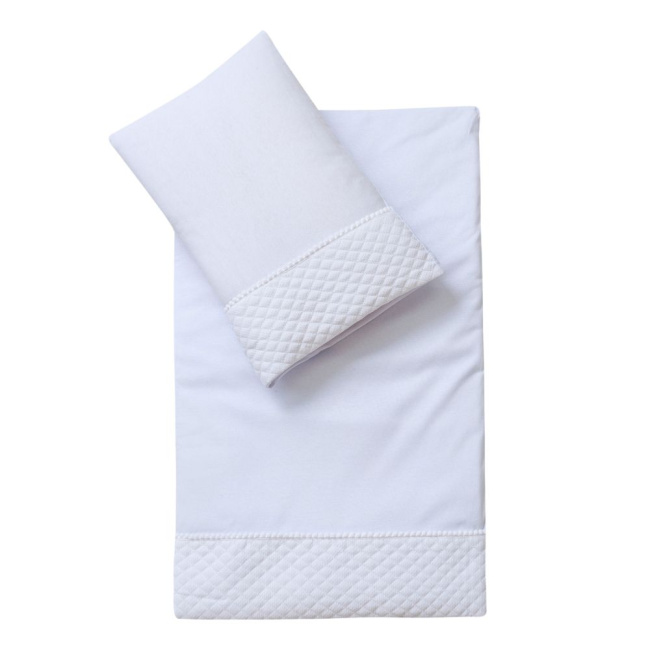 Colchonete para Carrinho de Bebê com Fronha Malha Pompom Blanche Matelassado