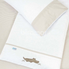 Colchonete para Carrinho de Bebê com Fronha Malha Savanah Nude