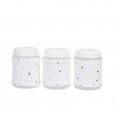 Conjunto 3 Potinhos para Bebê New York Mini Triângulo colorido
