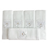 Conjunto 5 Fraldas para Bebê Cremer Luxo Bordado Premiere Branco
