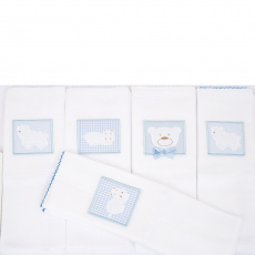 Conjunto 5 Fraldas para Bebê Cremer Luxo Glamour Azul
