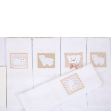 Conjunto 5 Fraldas para Bebê Cremer Luxo Glamour Bege
