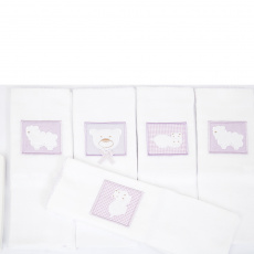 Conjunto 5 Fraldas para Bebê Cremer Luxo Glamour Lilás