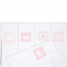 Conjunto 5 Fraldas para Bebê Cremer Luxo Glamour Rosa